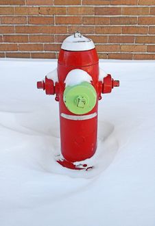 Red Fire Hydrant Covered By Snow Royalty Free Stock Image Red Fire Hydrant Covered By Snow Royalty Free Stock Image