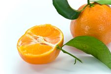 A Fresh Tangerine - Close Up Stock Photos A Fresh Tangerine - Close Up Stock Photos