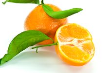 A Fresh Tangerine - Close Up Royalty Free Stock Photo A Fresh Tangerine - Close Up Royalty Free Stock Photo