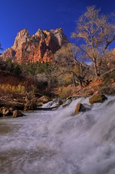 Zion Waterfall Stock Image