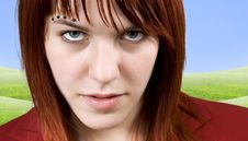 Aggressive Girl Staring At Camera Stock Images Aggressive Girl Staring At Camera Stock Images