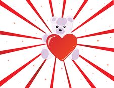 Teddy Bear With Heart Royalty Free Stock Photography