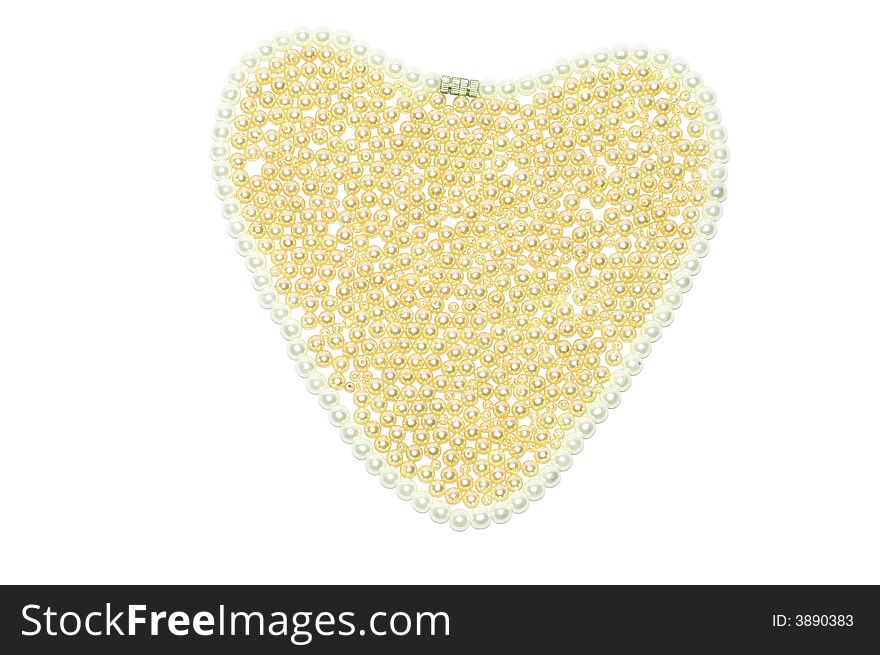 Golden Pearl Heart