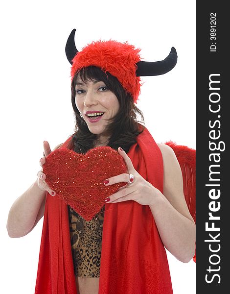 Sexual woman devil  on isolated background