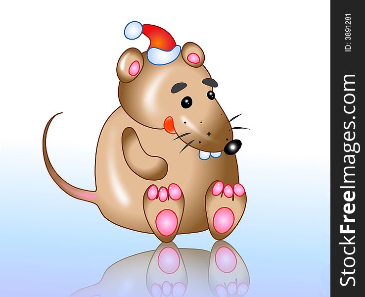 Mouse
Card - a cheerful mousy for a holiday