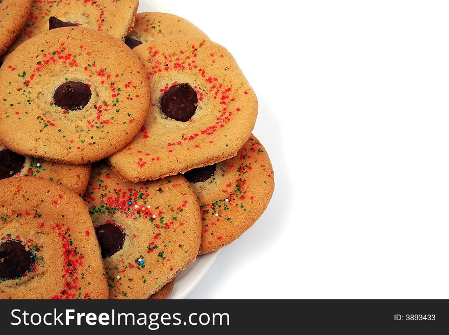 Cookies on a white background. Cookies on a white background.