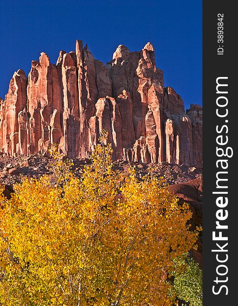 The Caste in Capital Reef National Park in fall. The Caste in Capital Reef National Park in fall.
