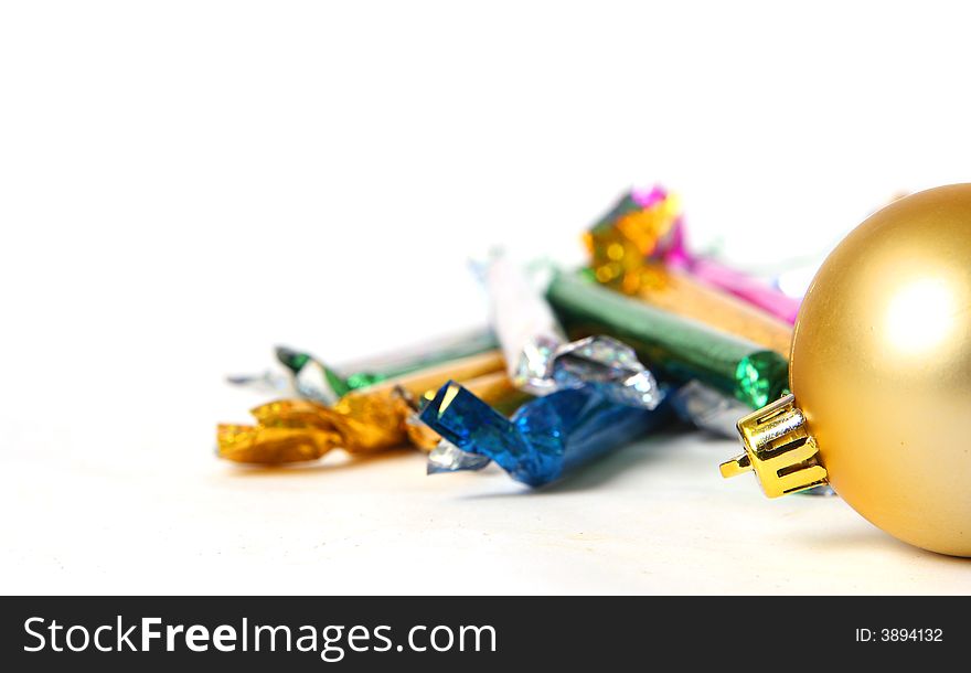 Christmas ornament, ball and sweets