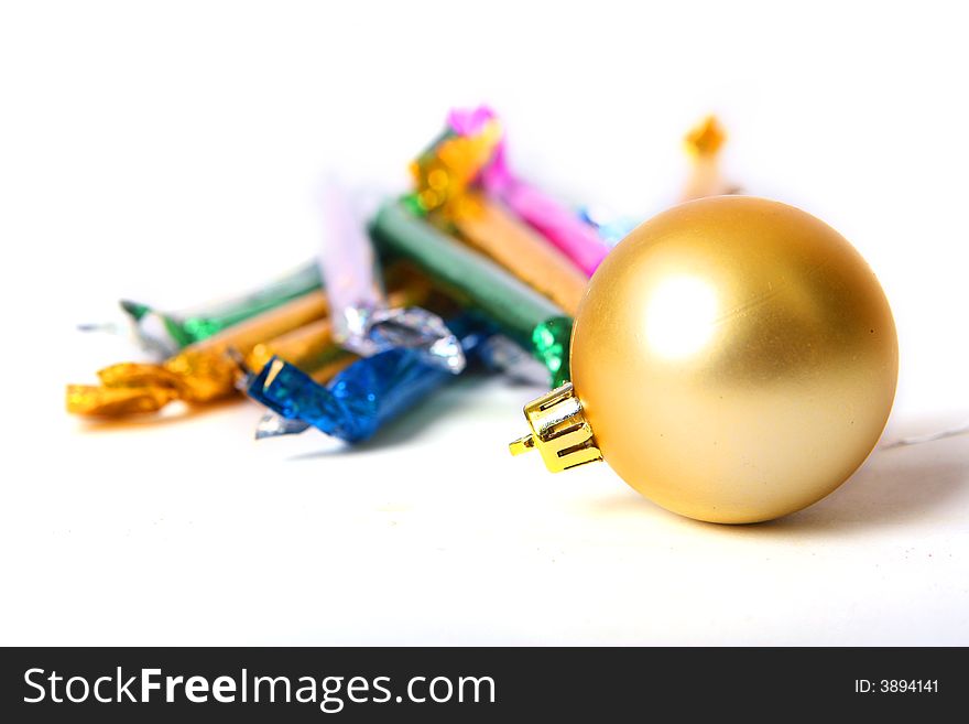 Christmas ornament, ball and sweets