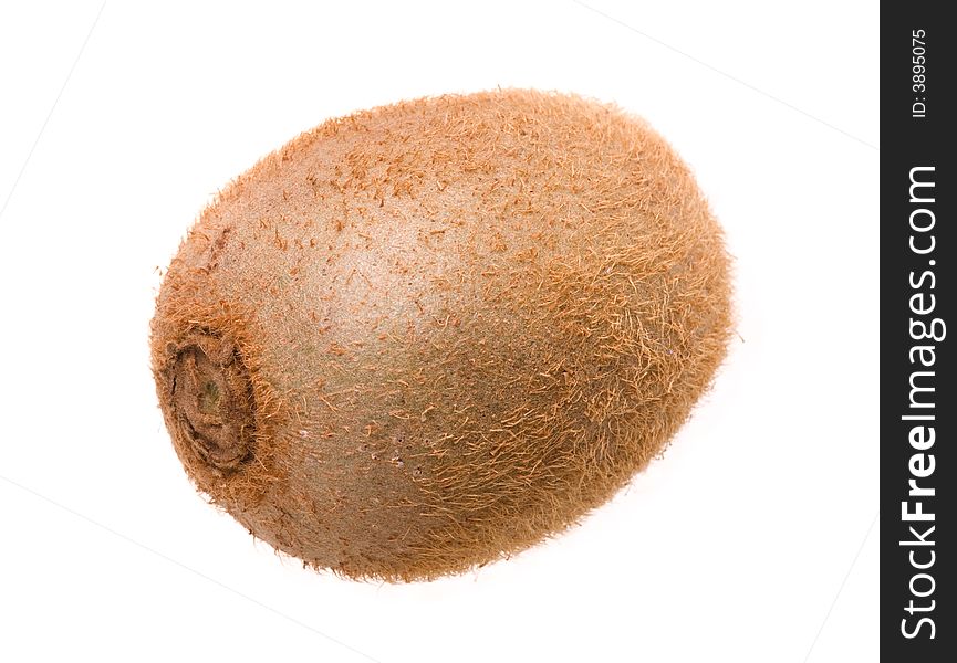 Fresh kiwi on white background, without shadow