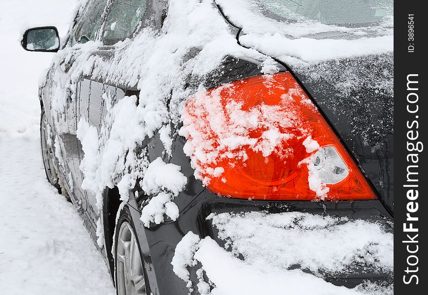 Car after snowfall