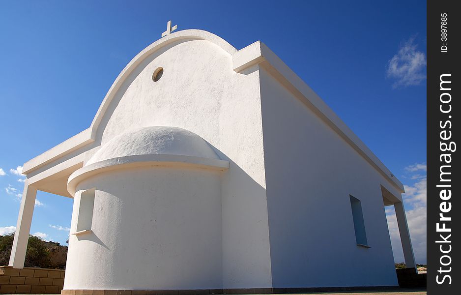 White church of Ag. Anargyroi at Protaras area in Cyprus  Cyprus. White church of Ag. Anargyroi at Protaras area in Cyprus  Cyprus