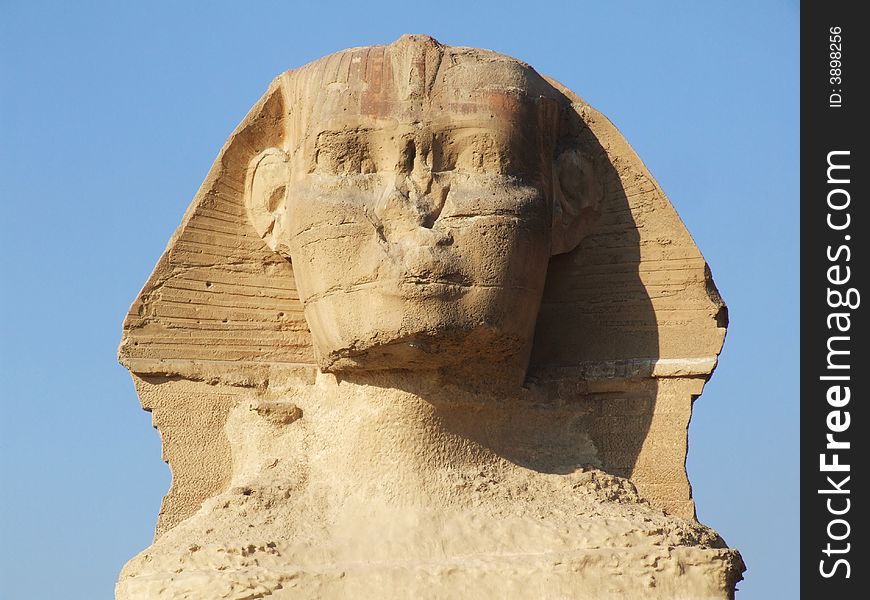 Famous great sphinx in giza , cairo , egypt. Famous great sphinx in giza , cairo , egypt