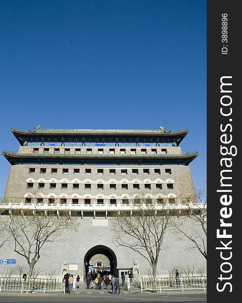 Zheng yang men Castle in beijing china
