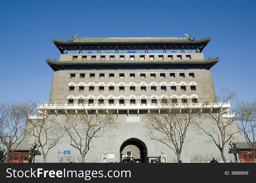 Zheng yang men Castle in beijing china