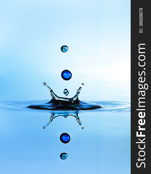 Splash water isolated on a color background. Splash water isolated on a color background.