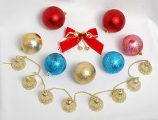 New Year Christmas-tree Decorations Royalty Free Stock Photography New Year Christmas-tree Decorations Royalty Free Stock Photography