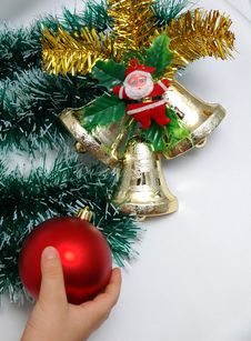 Christmas Decoration On White Background Royalty Free Stock Photo
