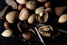 Cracked Mixed Nuts Stock Photography Cracked Mixed Nuts Stock Photography