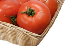 Basket With Tomatoes Royalty Free Stock Photo Basket With Tomatoes Royalty Free Stock Photo