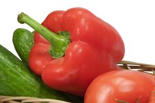 Basket With Vegetables Stock Photos Basket With Vegetables Stock Photos