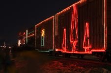 Side Of Decorated Train Cars Royalty Free Stock Photo Side Of Decorated Train Cars Royalty Free Stock Photo