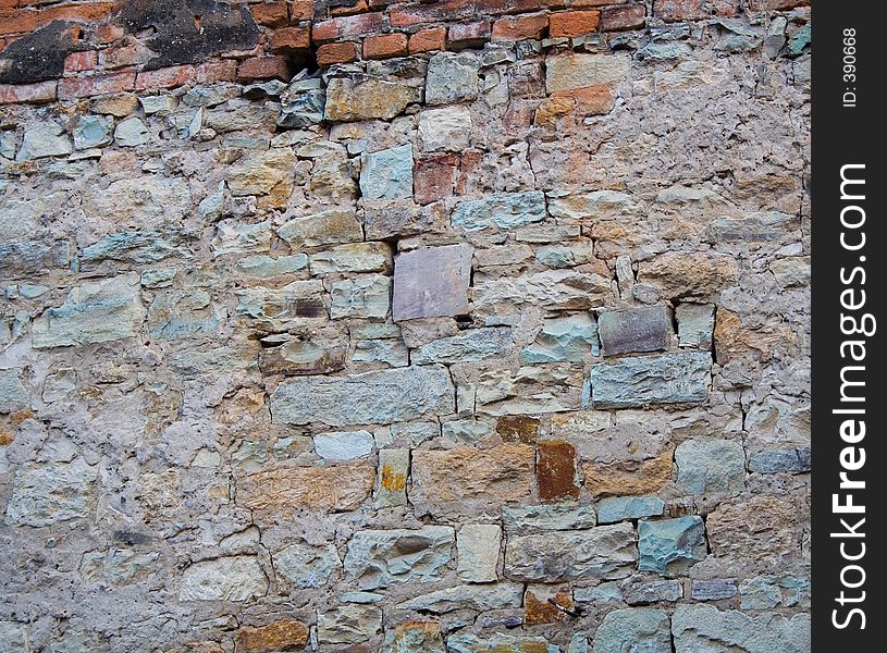 Bricks wall with differrent textures