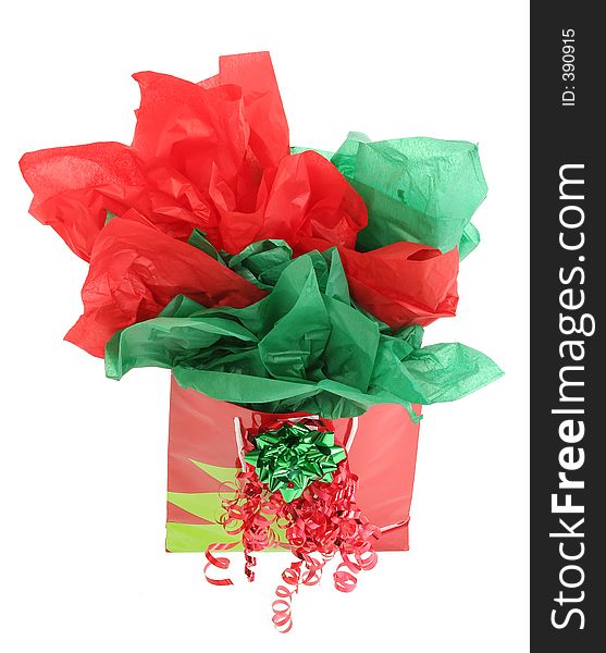 Red And Green Gift Holiday Gift Bag