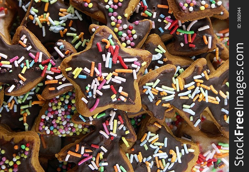 Home-made gingerbread xmas cakes