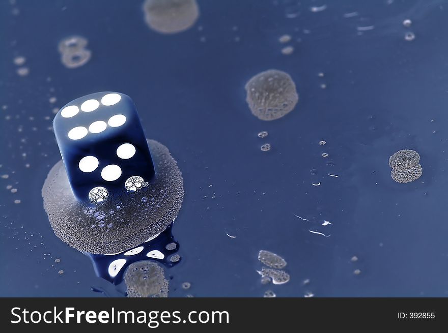 One dice on a single lens reflex