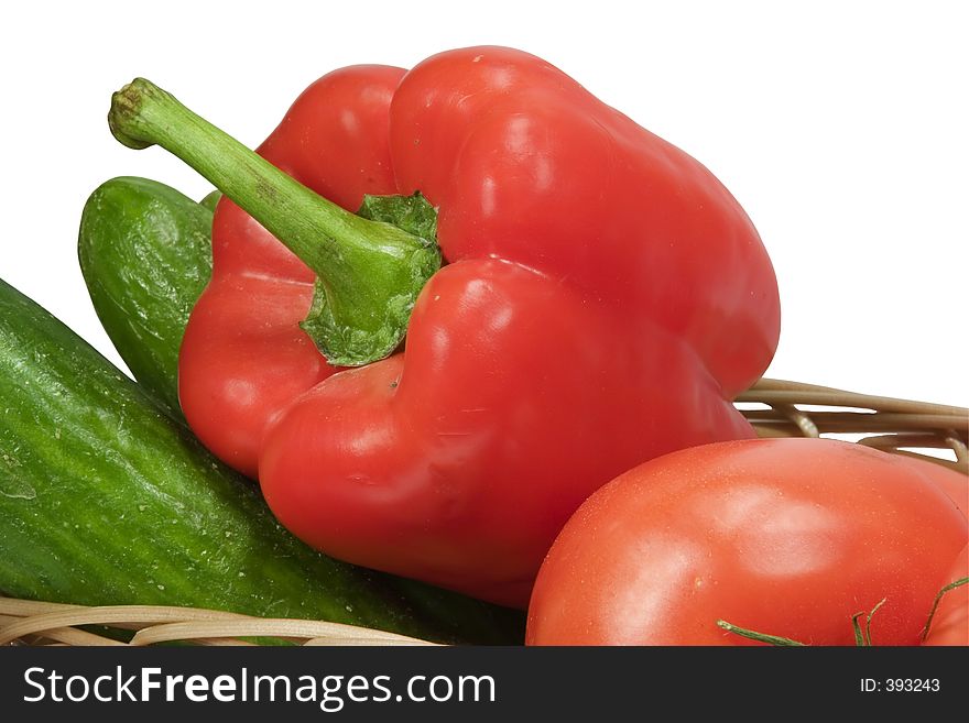 Basket with vegetables