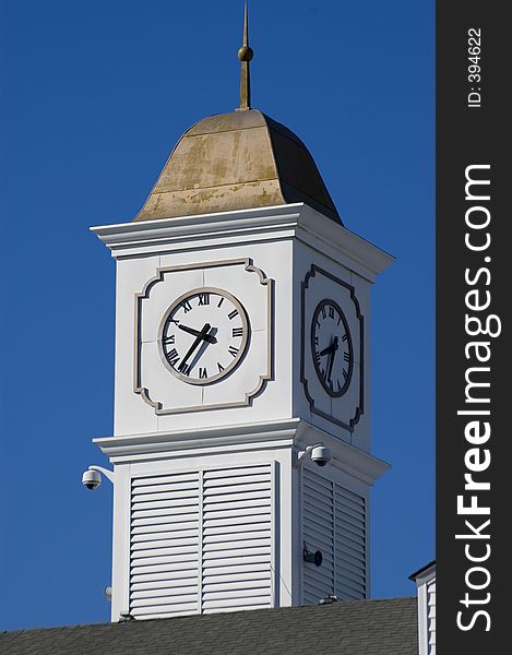 Clock Tower showing time in Cumming, GA USA