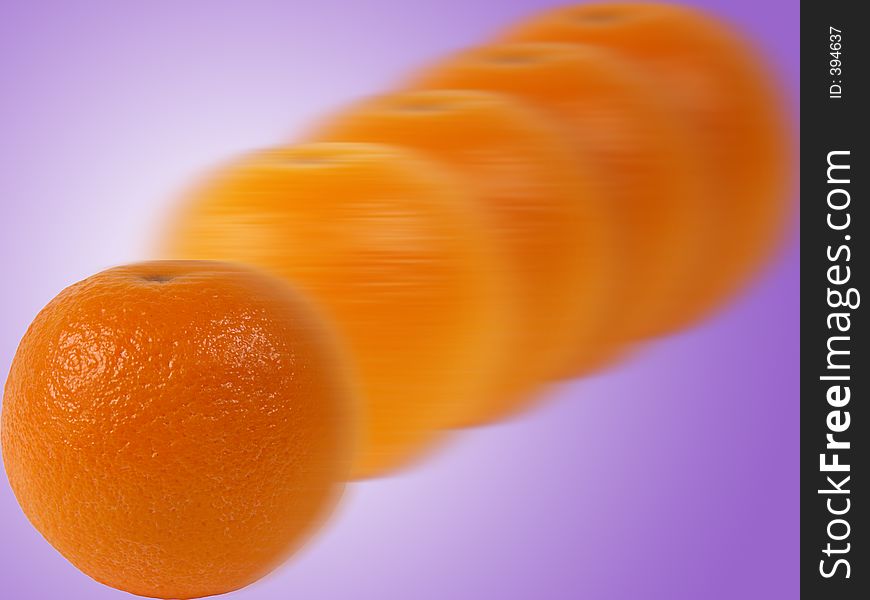 Abstract digital perspective with oranges. Abstract digital perspective with oranges