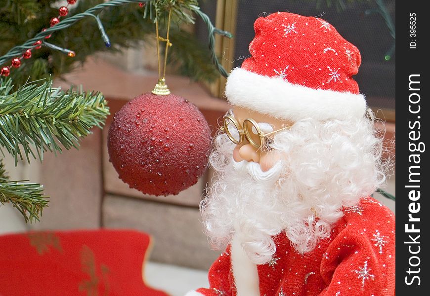 Santa Claus and Ornamental Ball