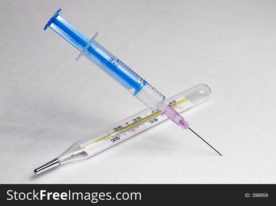 Syringe And Thermometer