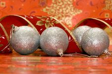 Silver Christmas Balls Stock Image Silver Christmas Balls Stock Image