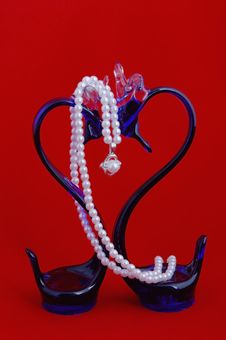 Swans And Pearls Stock Photo
