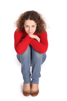 Beautiful Young Woman Seated Royalty Free Stock Photo