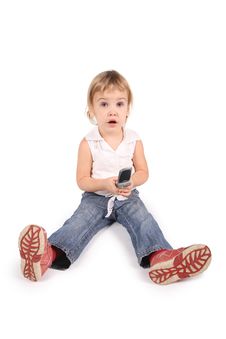 Girl With Cell Phone Stock Photography Girl With Cell Phone Stock Photography