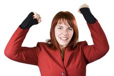 Girl Rejoicing Stock Image Girl Rejoicing Stock Image