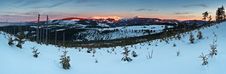 Sunny Winter Morning In The Mountains Royalty Free Stock Photos Sunny Winter Morning In The Mountains Royalty Free Stock Photos