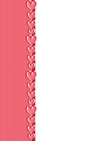 Pink Valentine S Day Hearts Border Stock Photography