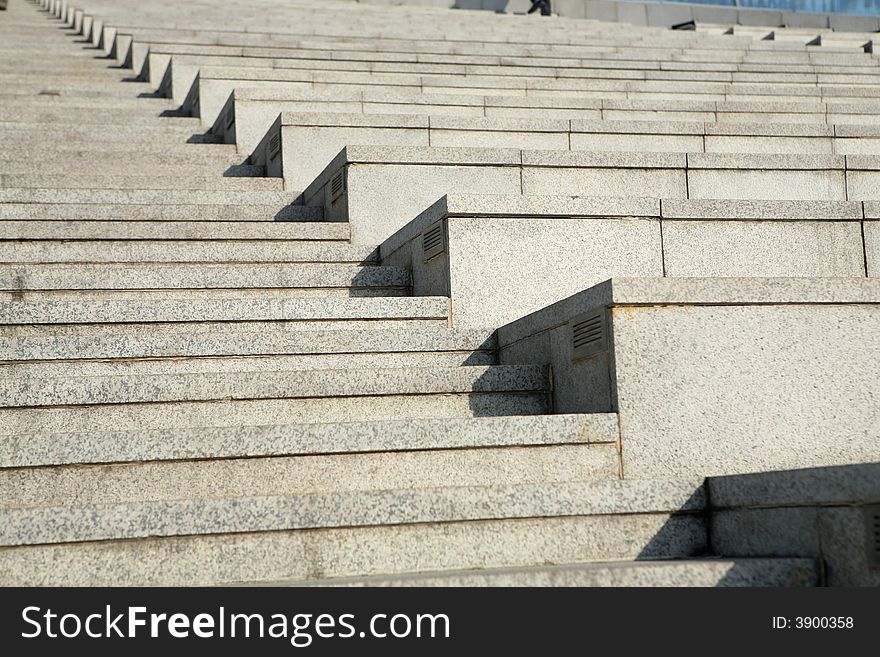 Concrete step at a public building. Concrete step at a public building