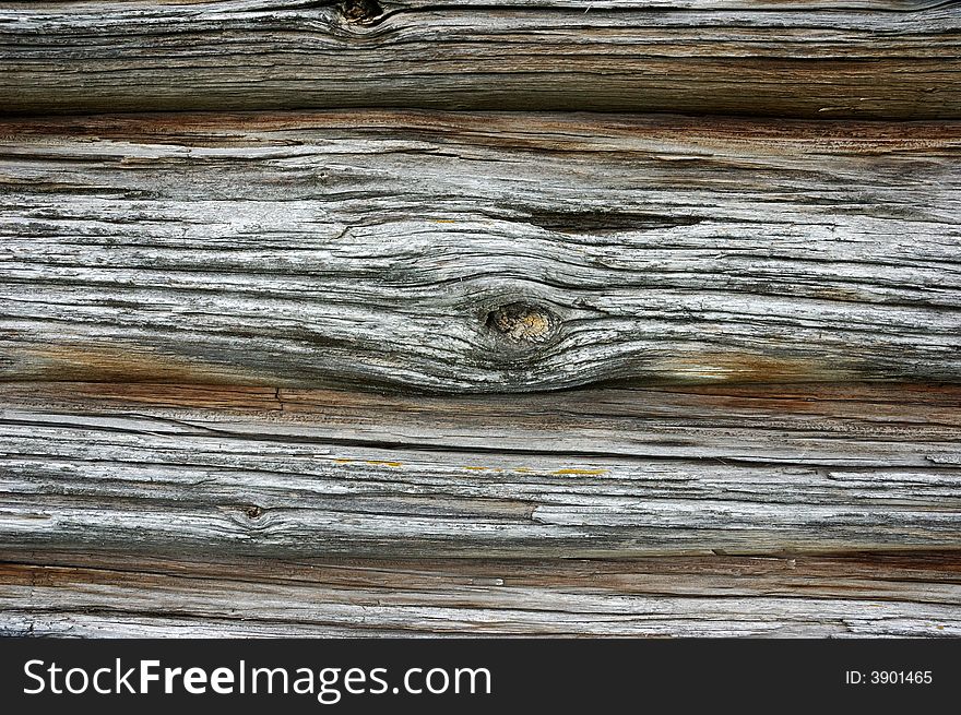 Timber of Old wooden church wall