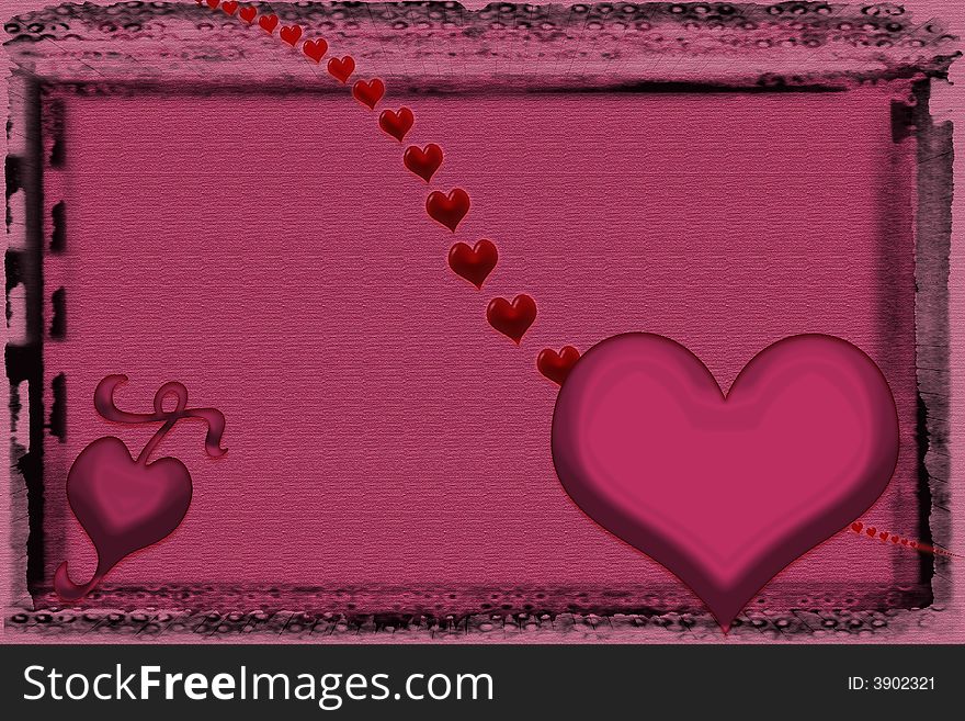 Grunge Valentine Heart Template