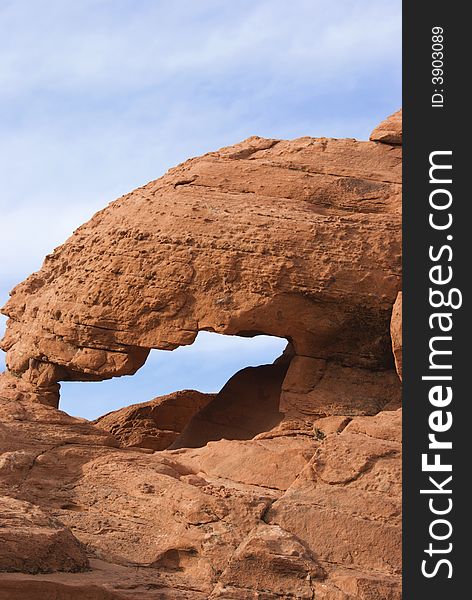 Rock formation with arch