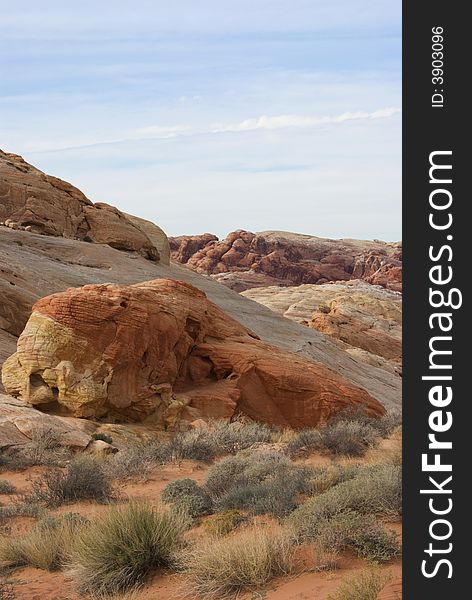 Desert landscape and rock formation