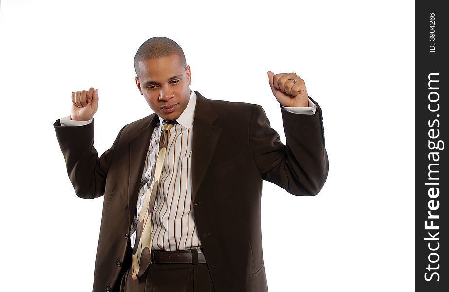 Young African American Male in Business Suit