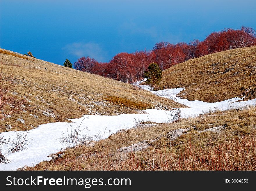 River of the Snow in the mountains. River of the Snow in the mountains