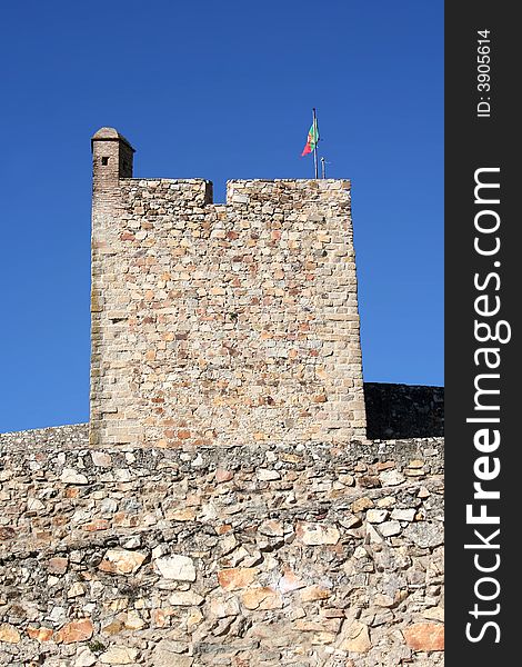 Tower from ancient castle in Marvao, Alentejo, Portugal